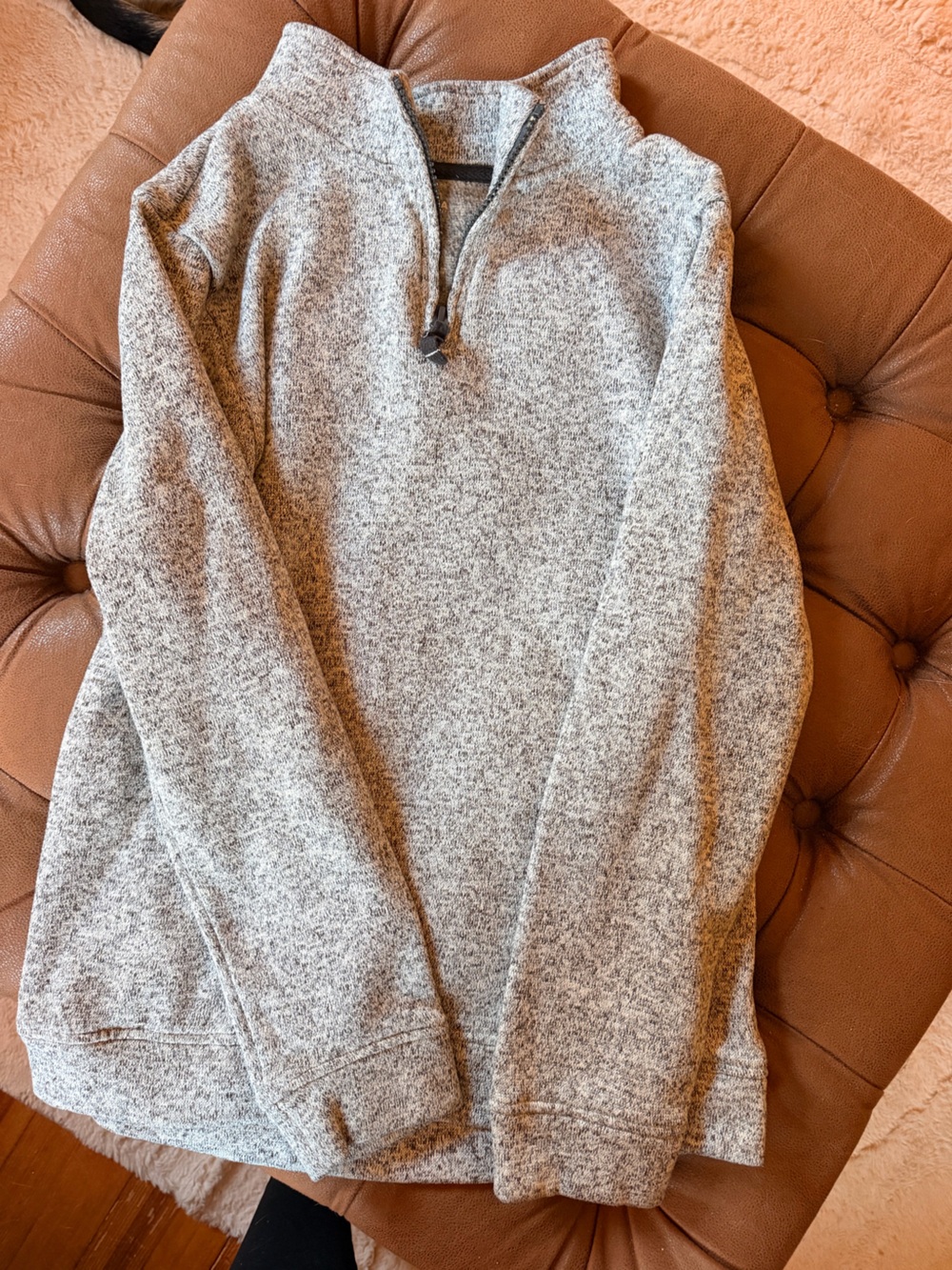 Cozy Heather Gray Boy’s 1/4 zip Sweater